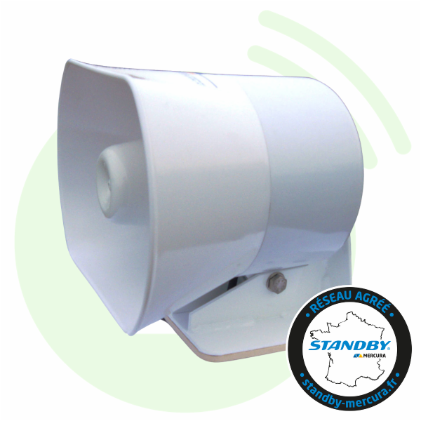 STANDBY FRANCE Haut-Parleur Blanc 150W habillage pour montage pavillon 15802
