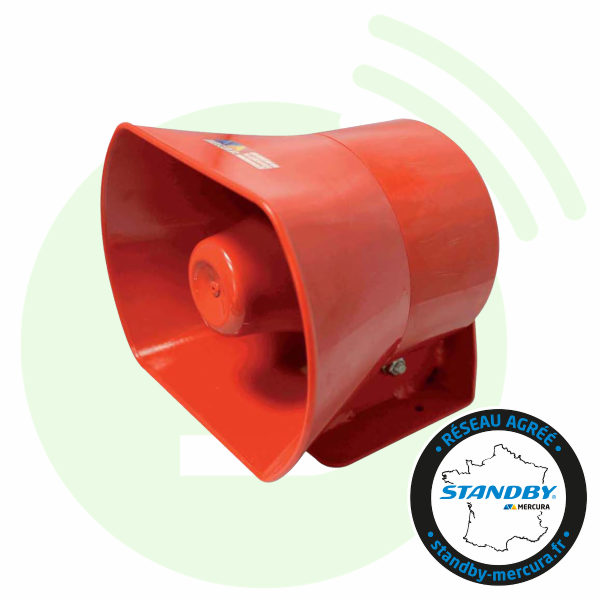 STANDBY FRANCE Haut-parleur Rouge 150W habillage pour montage pavillon 18808