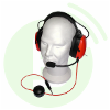 BLANC RADIOCOM Casque Aviation piste antibruit IPF HZ 3000 avec 2 écouteurs - rallonge 1800mm et prise jack mâle 6.35mm 3 contacts normalisée
