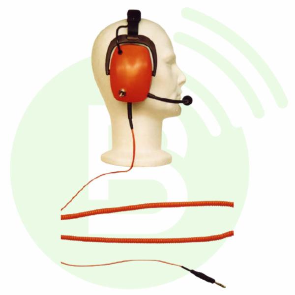 BLANC RADIOCOM Casque Aviation piste antibruit IPF HZ 3000 avec 2 écouteurs - rallonge 1800mm et prise jack mâle 6.35mm 3 contacts normalisée