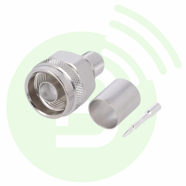 BLANC RADIOCOM Fiche N Mâle KX4/RG214 droite à sertir UG21