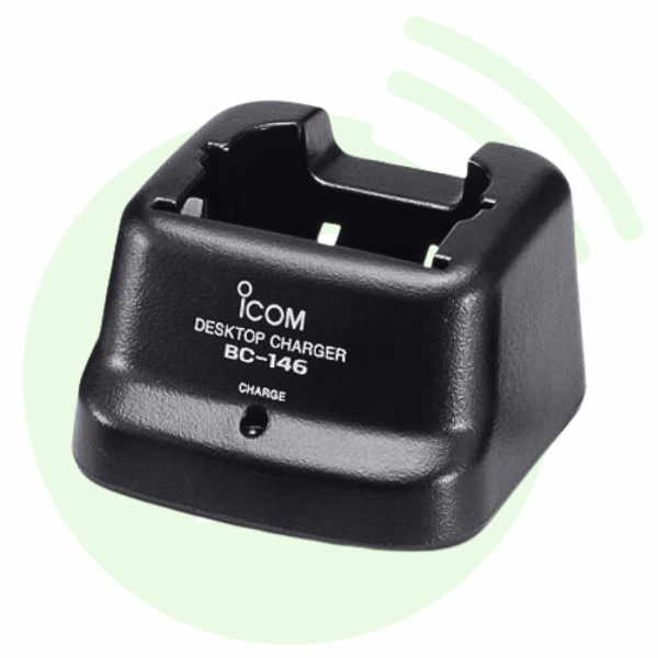 ICOM Socle chargeur BC-146 d'occasion pour IC-A24/A24FRII/A6/A6FRII (sans intercalaire d'alvéole et sans alimentation)