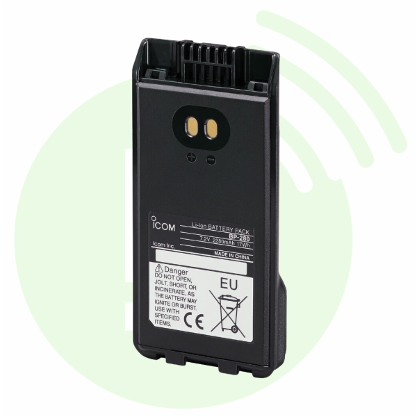 ICOM Batterie Li-Ion 2400mAh BP-280 pour IC-F1000D/F1100D/F29SR2/F29SDR