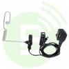 ICOM Microphone cravate EP-OT2FN14PIN avec PTT et oreillette tube translucide Bodyguard pour IC-F3262D/F4262D