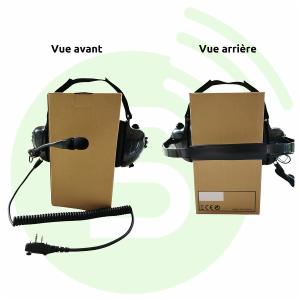 BLANC RADIOCOM Casque Antibruit Carbone Racing