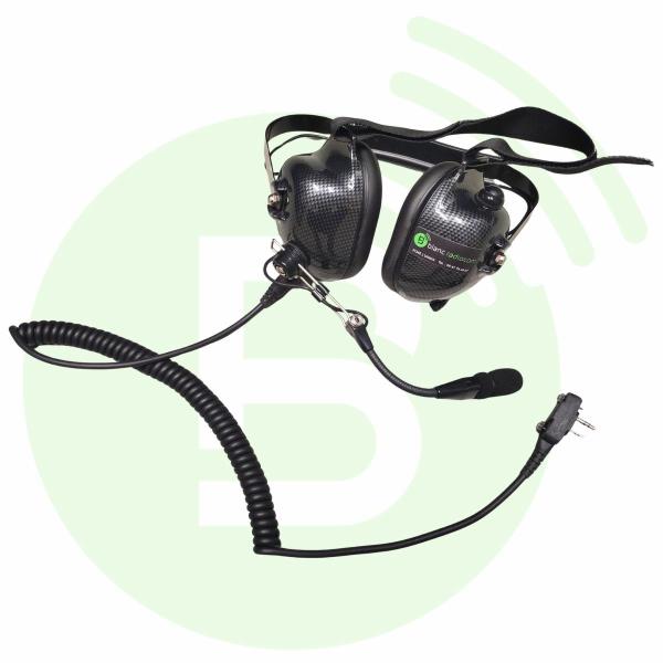 BLANC RADIOCOM Casque Antibruit Carbone Racing