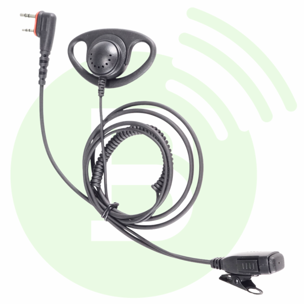 ICOM Microphone cravate PTT EP-RA3227C anti-bruit et contour d'oreille fermé connectique étanche double jack pour IC-F1100D/IP503H