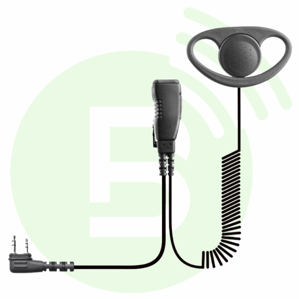 ICOM Microphone cravate PTT EP-RA3227C anti-bruit et contour d'oreille fermé connectique étanche double jack pour IC-F1100D/IP503H
