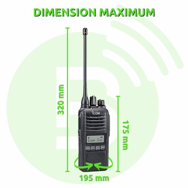BLANC RADIOCOM Housse étanche universelle LC-ET228 115 x 370 mm avec cordelette pour talkie-walkie