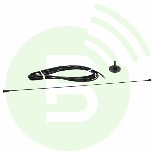ICOM Antenne 1/4 onde VHF 115-175MHz 0dB AH-AVIAMAG avec embase magnétique et BNC pour IC-A120E/A24E/A6E