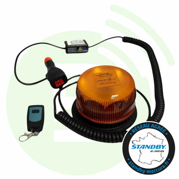 STANDBY FRANCE Gyroled orange rotatif Classe 1 magnétique AC télécommandé 30321