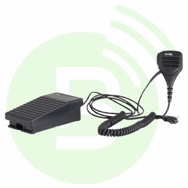 ICOM Microphone Haut-Parleur HM-GRUE compact avec PTT actionnable par pédale au pied - connecteur étanche double jack 