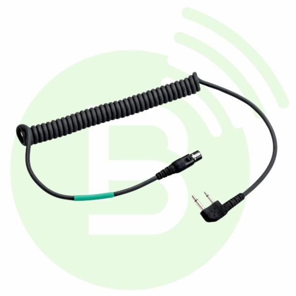 PELTOR Câble torsadé FLX2-35 pour casque antibruit PELTOR pour raccordement sur portatif ICOM IC-F2000/F27SR/F29SR