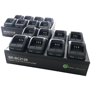 BLANC RADIOCOM Chargeur 8 postes BR-BC2128 pour la série ICOM IC-F3202DEX 1