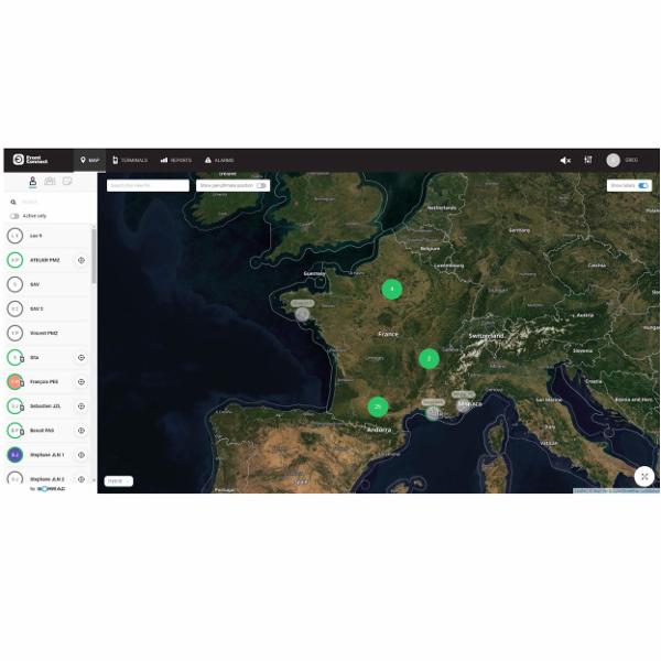 ICOM Logiciel Saas de localisation pour le suivi et la gestion en temps réel d'une flotte d'utilisateurs de radios LTE