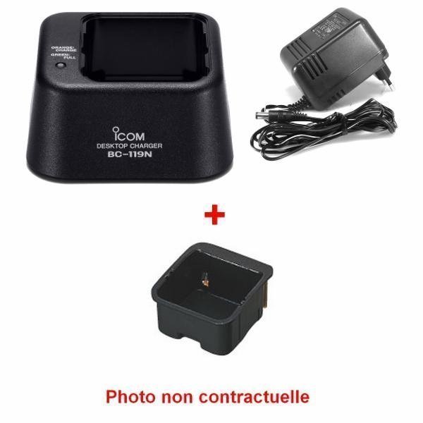 ICOM Chargeur individuel BC-119N avec AD-94 d'occasion IC-F12/F22/F31/F41/A6