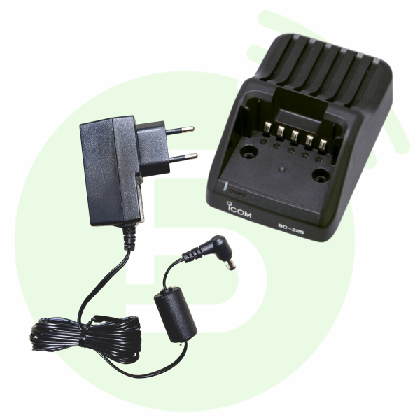 ICOM Chargeur rapide intelligent BC-225 avec information de chargement voyant LED et alimentation BC-123SE pour IC-F52D/F62D