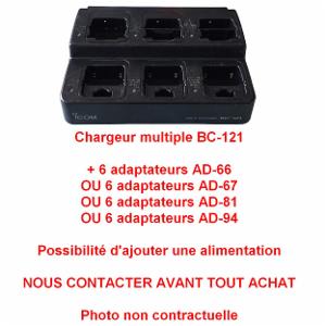 ICOM Chargeur multiple occasion BC-121 avec AD-66/67/81/94