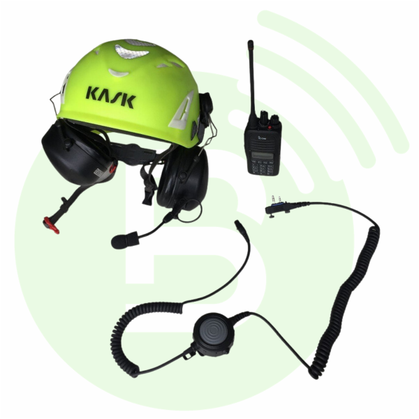 BLANC RADIOCOM Cordon BR-SR29157FLEX avec large PTT en ligne pour casque antibruit Peltor utilisé avec portatif radio ICOM