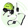 A LA DEMANDE BLANC RADIOCOM Cordon BR-SR29157FLEX avec large PTT en ligne pour casque antibruit Peltor utilisé avec portatif radio ICOM