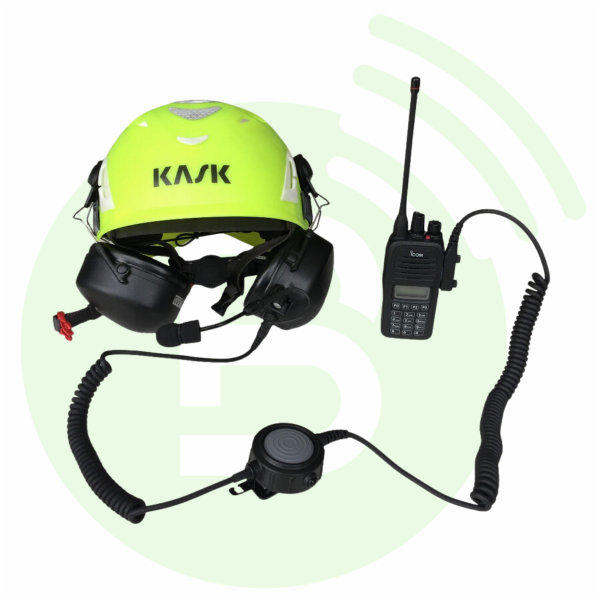 BLANC RADIOCOM Cordon BR-SR29157FLEX avec large PTT en ligne pour casque antibruit Peltor utilisé avec portatif radio ICOM