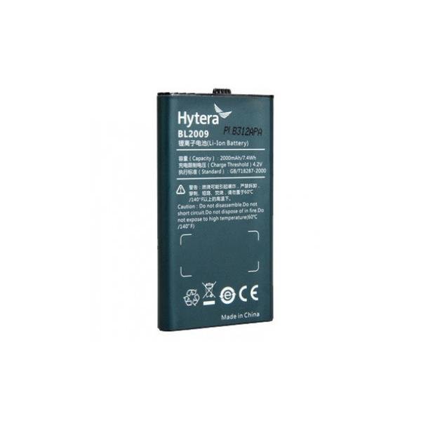 HYTERA Batterie Li-ion 2000mAh BL2009 compatible avec PD355/PD355LF/PD365/PD365LF/PD375