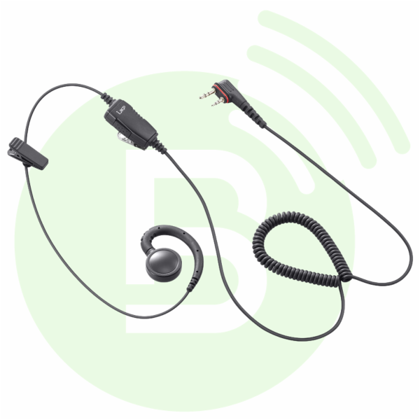 ICOM Microphone cravate HM-2LSOW avec PTT et oreillette tour d'oreille pour IC-U20SR/IP501H/IP503H
