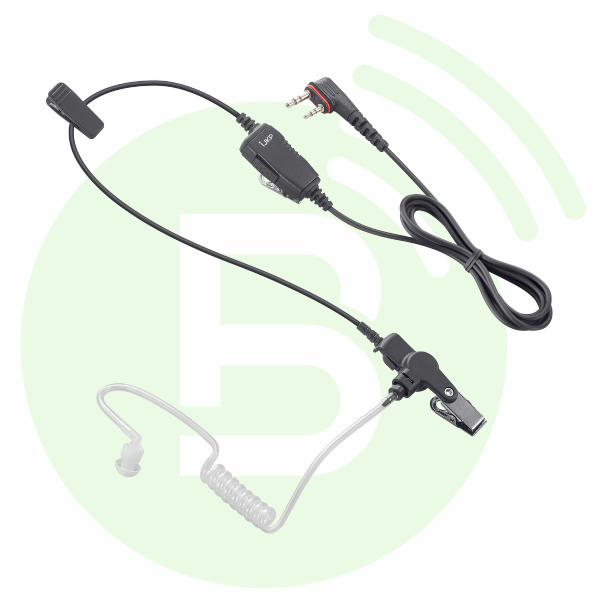 ICOM Microphone cravate HM-1LSOW avec PTT et oreillette tube translucide type bodyguard pour IC-U20SR/IP501H/IP503H