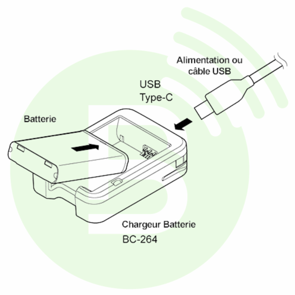 ICOM Chargeur socle de batterie BC-264 pour IC-U20SR