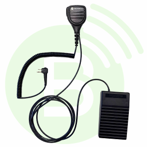 BLANC RADIOCOM Kit Grue pour portatif MOTOROLA - Microphone HP avec PTT actionnable par pédale au pied