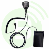 BLANC RADIOCOM Kit Grue pour portatif MOTOROLA - Microphone HP avec PTT actionnable par pédale au pied