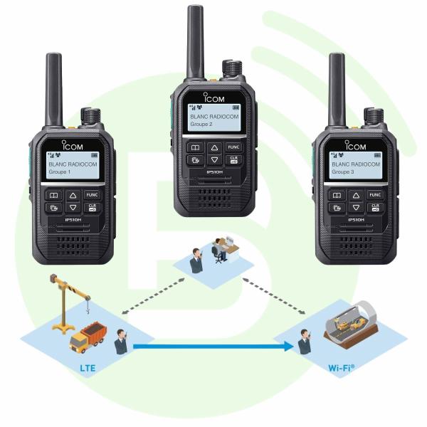 ICOM Portatif radio hybride LTE (4G) / 3G et Wi-Fi IP510H (SORTIE PREVUE EN 2025)
