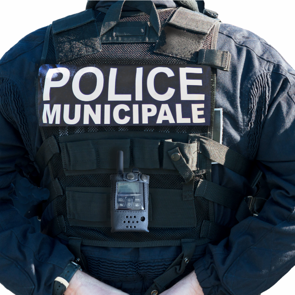 ICOM Housse cuir LC-OT503H avec prise molle pour fixation au gilet pare-balles pour IP503H