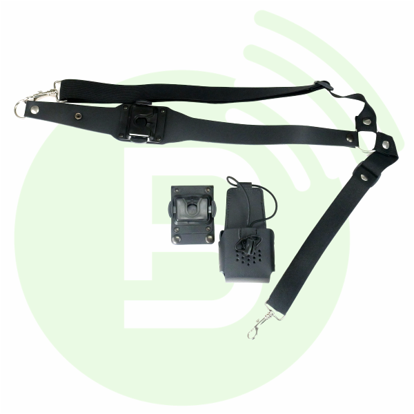 ICOM Housse universelle en cuir LC-OTUNICUIR-XL avec baudrier XL clip pivot et passant ceinture avec bouton pression