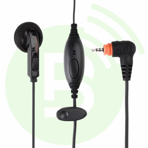 MOTOROLA Écouteur-bouton Mag One PMLN7156A avec microphone et bouton Push-To-Talk pour SL1600/SL4000/TLK 100/TLK 110