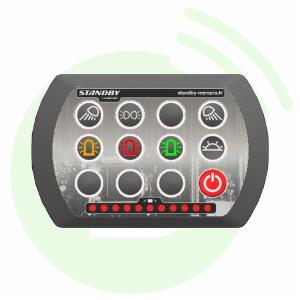 STANDBY FRANCE Boîtier de commande 8 touches pour rampe aéro ICAO version feu rouge et vert