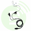 BLANC RADIOCOM Oreillette pro OC-ICFL avec tube translucide pour IC-F1000/F1000D/F1100D/F3002/F29SR/F29DR