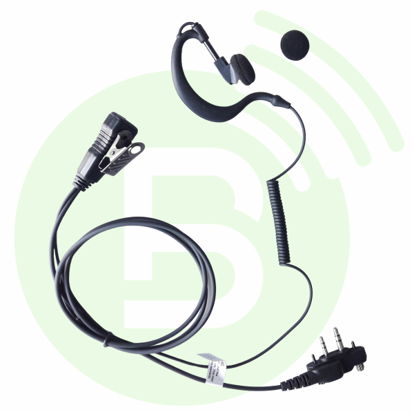 BLANC RADIOCOM Oreillette micro-cravate OC-1301EL avec fixation à visser pour IC-F3002/F4002/F27SR/F29SR