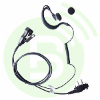 BLANC RADIOCOM Oreillette micro-cravate OC-1301EL avec fixation à visser pour IC-F3002/F4002/F27SR/F29SR