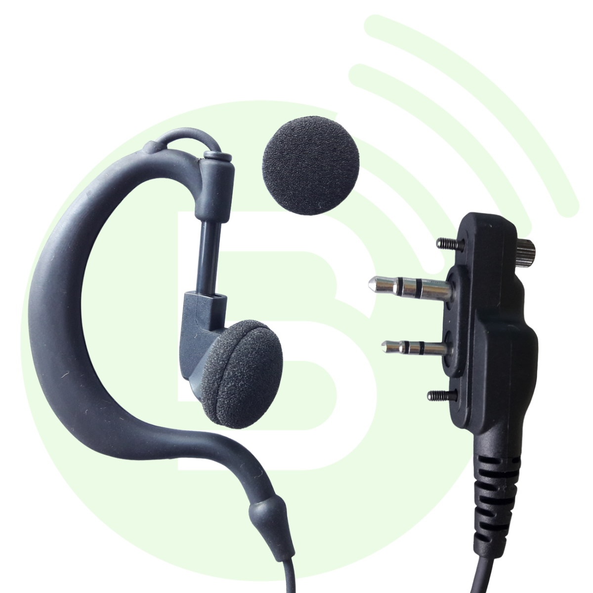 Oreillette En Forme De G Pour Radio ICOM – Angle Droit, Microphone Caché, Fil 110 Cm, Compatible Nombreuses Séries
