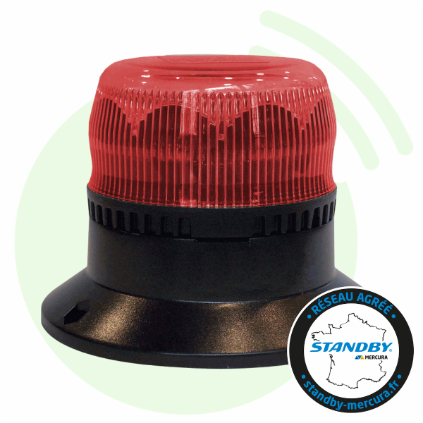 STANDBY FRANCE Gyroled rouge rotatif Classe 1 fixation ISO 23370